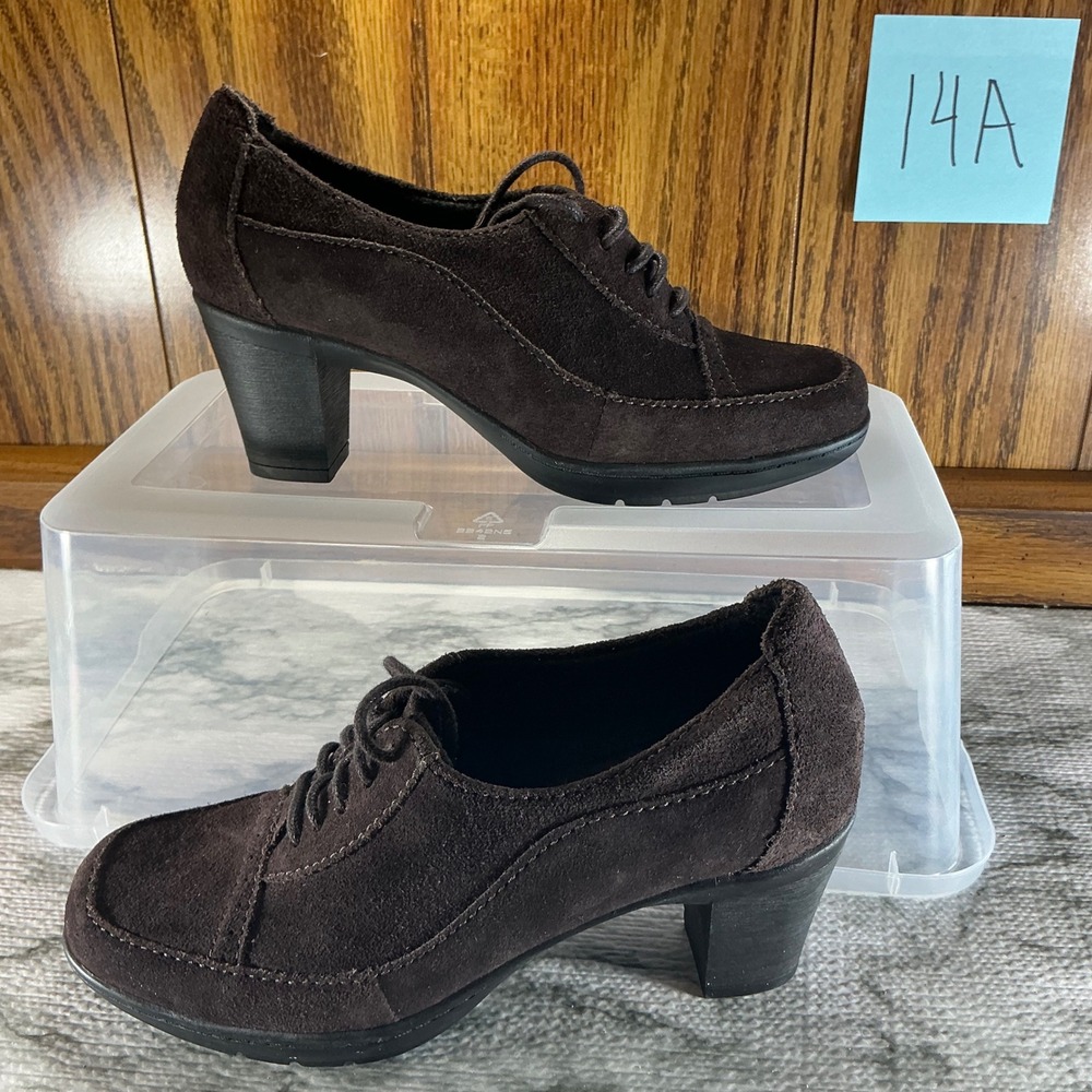 Women’s Chocolate Brown Suede Lace-Up Heel Shoes